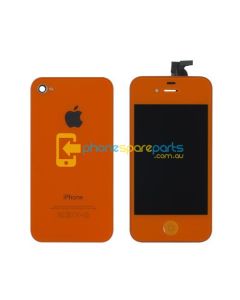 iPhone 4 LCD and touch screen assembly + button + back cover [LIGHT BLUE]