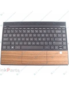 HP ENVY 13-AQ 13T-AQ 13 Replacement Laptop Upper Case / Palmrest with US Backlit Keyboard (Wood Grain Bezel) L53418-001