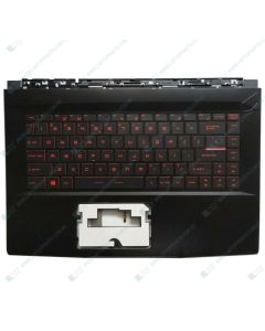 MSI MS-16R1 MS-16R4 GF63 8RC 8RD Replacement Laptop Upper Case / Palmrest with RED Backlit US Keyboard 